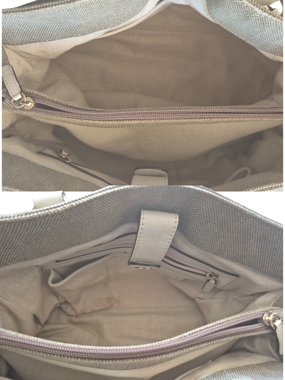 Michael Kors Hamilton Taupe Tote with Gold Hardware - Picture 8 of 9